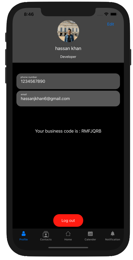 phone on filest app profile page